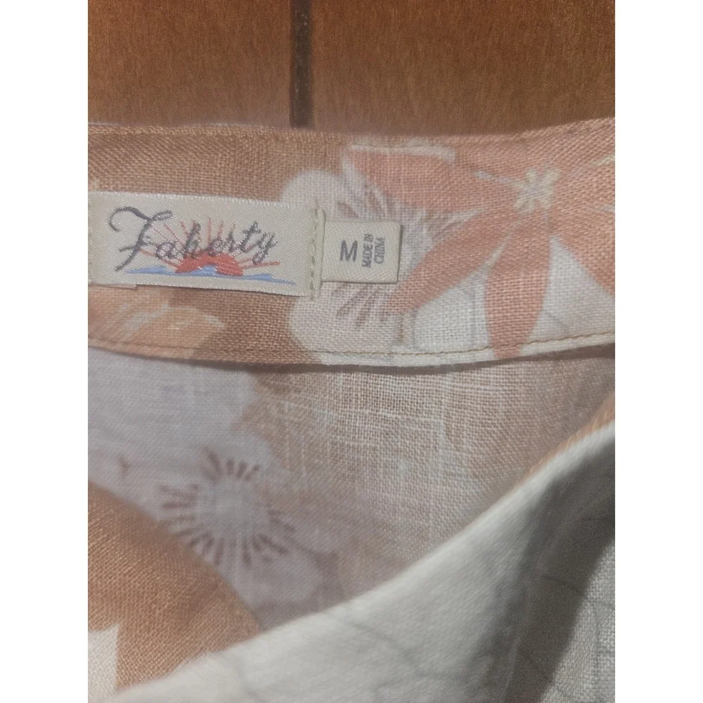 Faherty Women's Sands Linen Tank in Warm Jicaro Island | EUC | Sz Medium - Picture 5 of 7